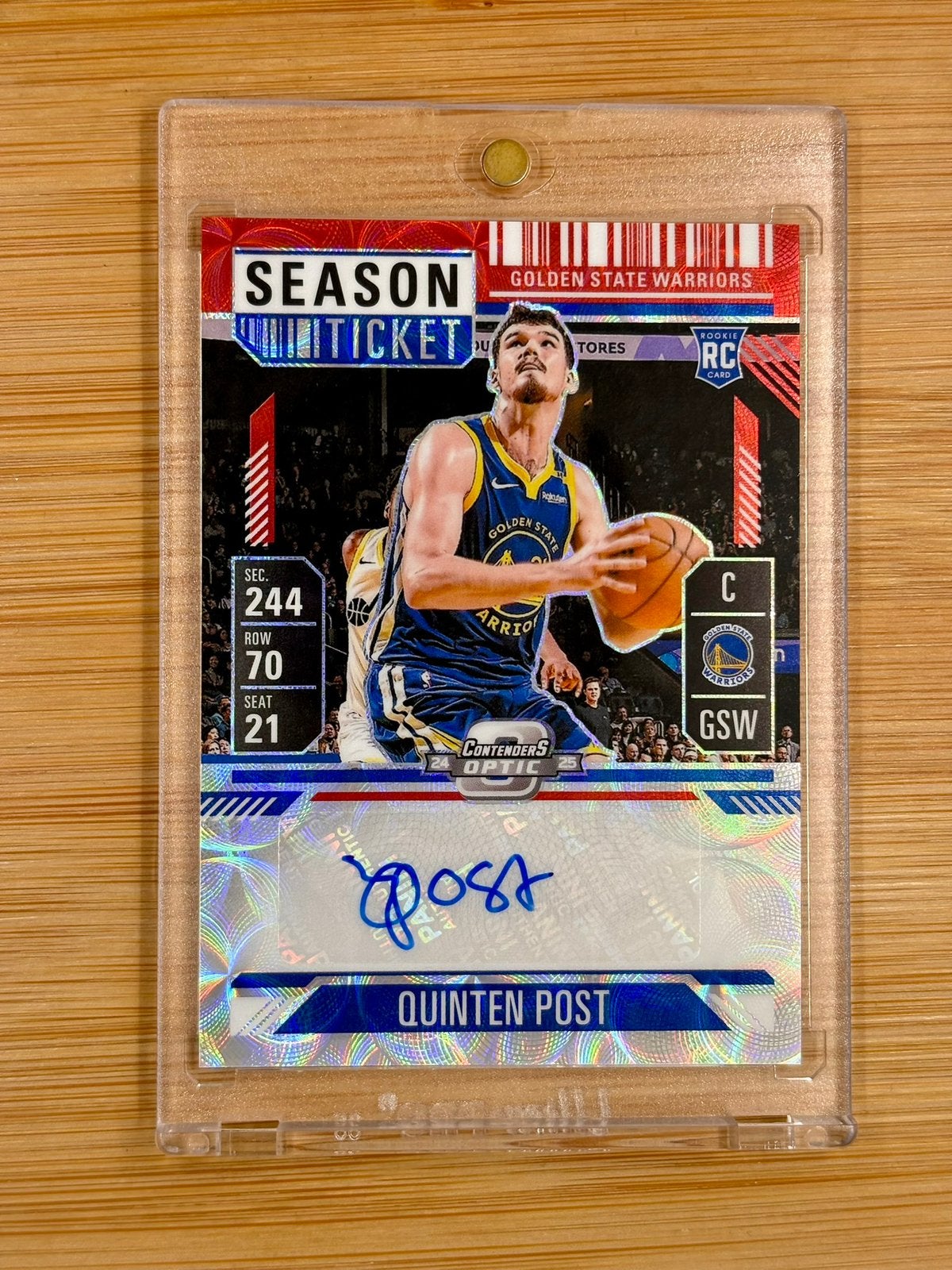Quinten Post 2024-25 Panini Mosaic Season Ticket auto rc, Hobby en Vrije tijd, Verzamelkaartspellen | Overige, Ophalen of Verzenden