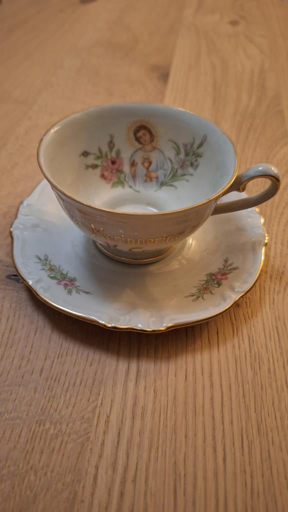 Vintage Communie Kop en Schotel - Winterling Bavaria, Ophalen of Verzenden