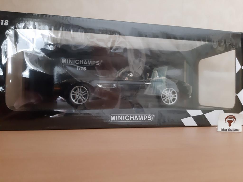 BMW Z8 Roadster uit 2000 in Zwart van Minichamps 1:18, Hobby en Vrije tijd, Modelauto's | 1:18, Minichamps, Auto, Nieuw, Ophalen of Verzenden