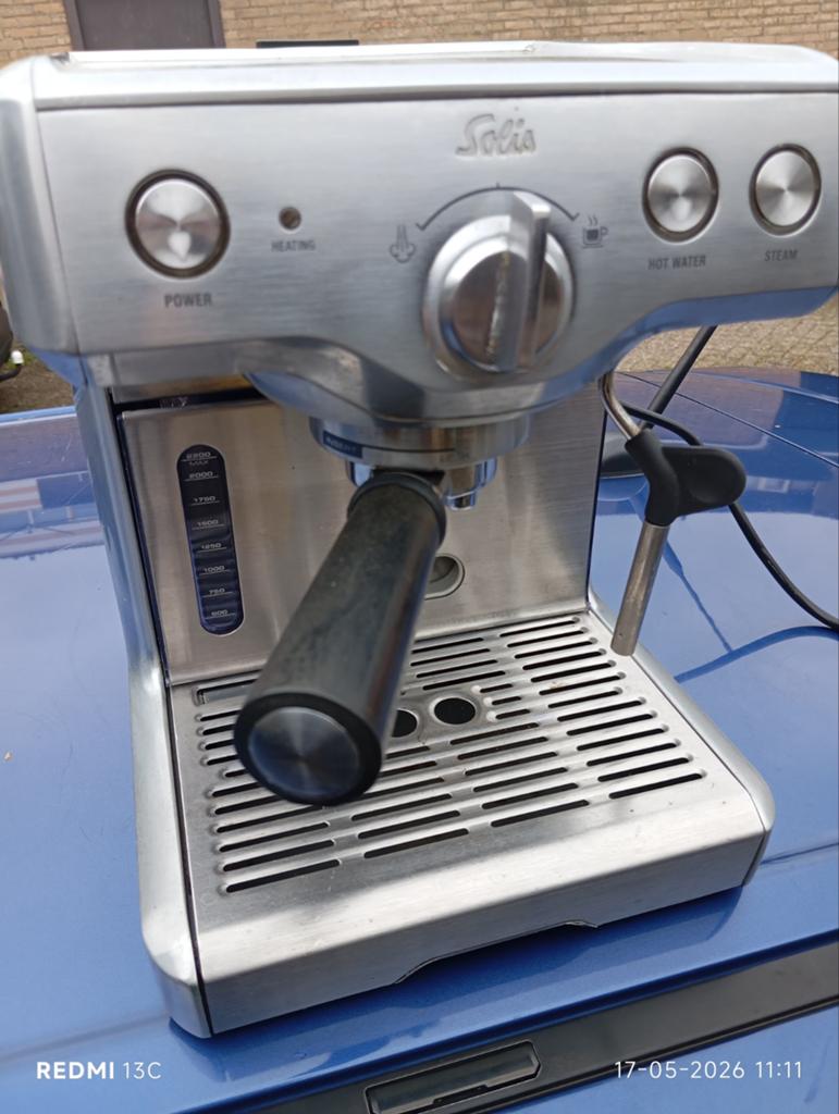 Solis 100 espressomachine, Ophalen, Zo goed als nieuw, Metaal