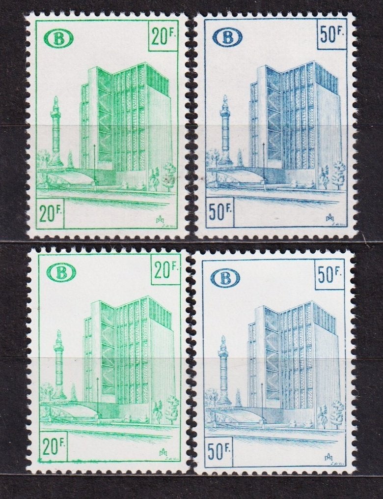 België Spoorwegzegels 1975 TR426-427 2 papiersoorten **, Ophalen, Postfris, Treinen, Postfris