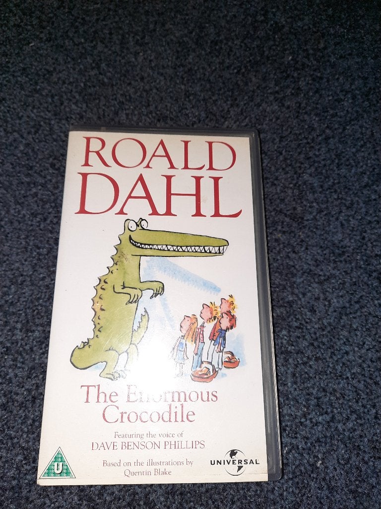 THE ENORMOUS CROCODILE! Klassieker van Roald Dahl Op VIDEO!, Gebruikt, Tekenfilm, Verzenden, Alle leeftijden