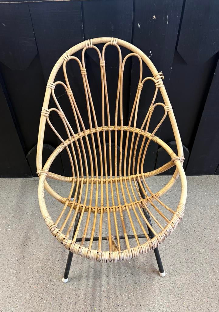 Rohé Noordwolde rotan fauteuil - Dirk van Sliedrecht, Ophalen, Gebruikt, Mid century, Overige kleuren