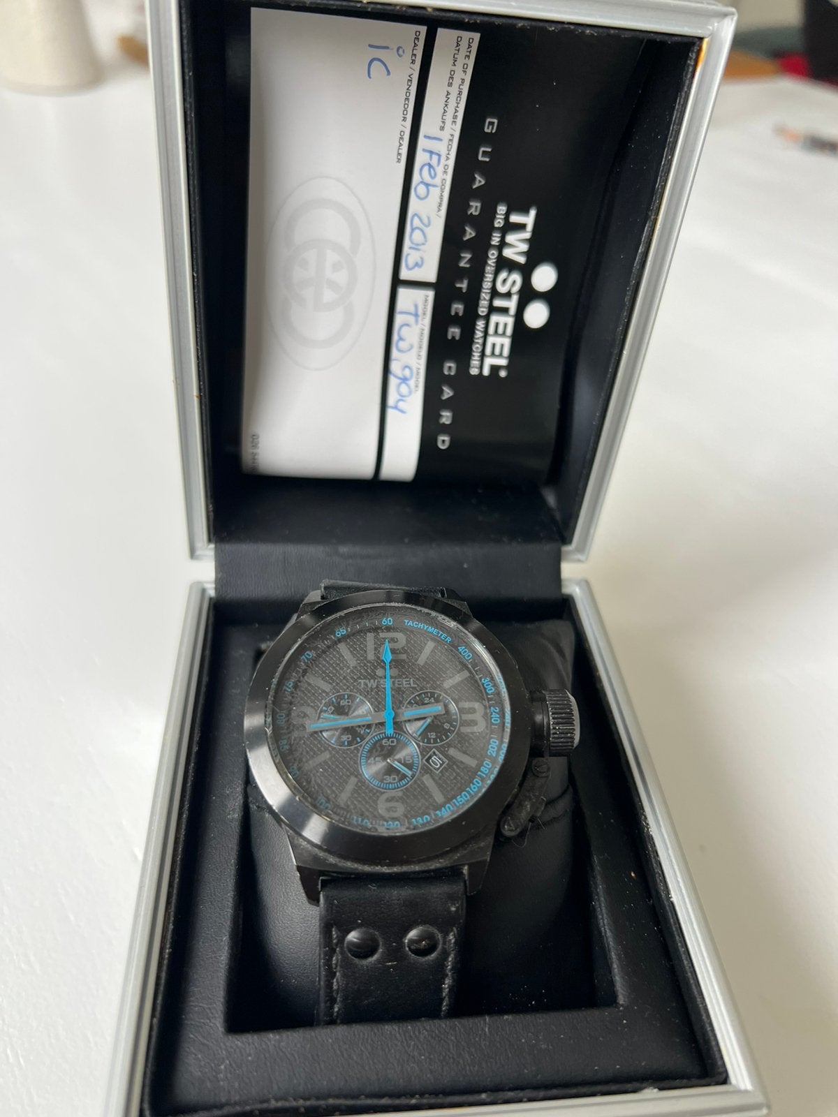 TW Steel horloge model TW 904, Ophalen of Verzenden, Zo goed als nieuw, Leer, Overige merken
