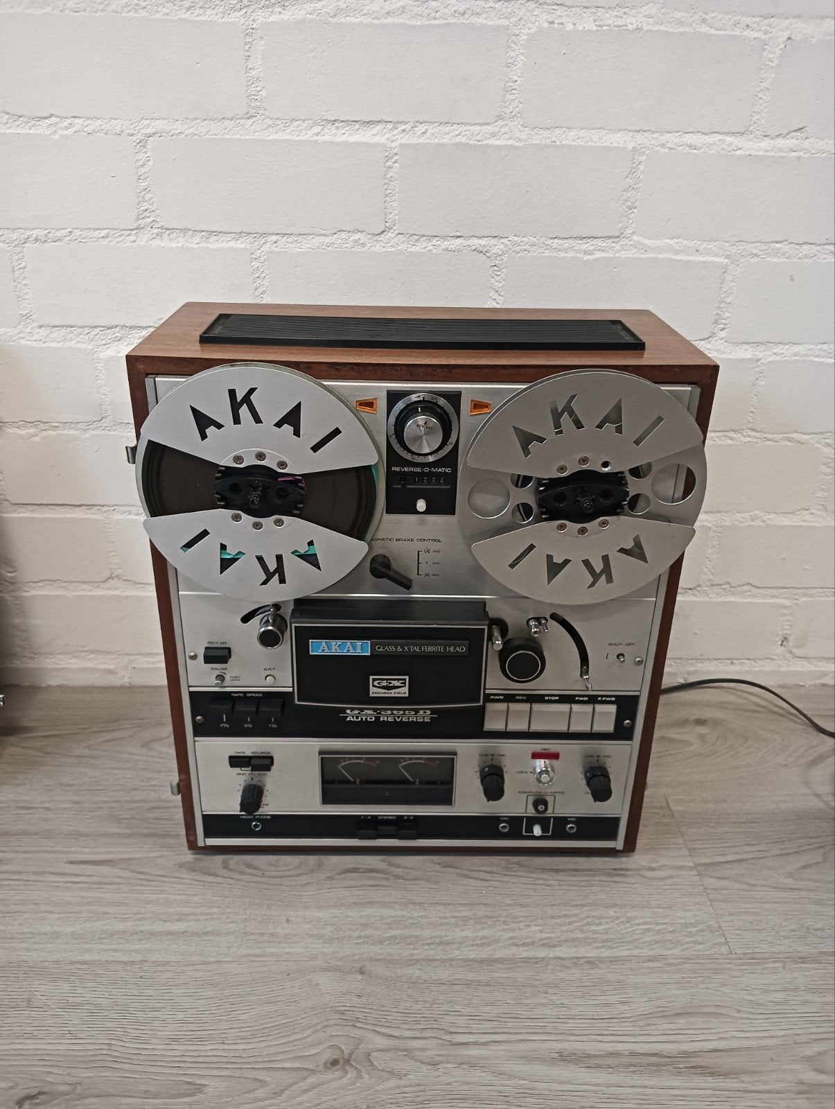 Akai GX-365D Bandrecorder - Vintage Auto Reverse, Ophalen, Bandrecorder, Met banden