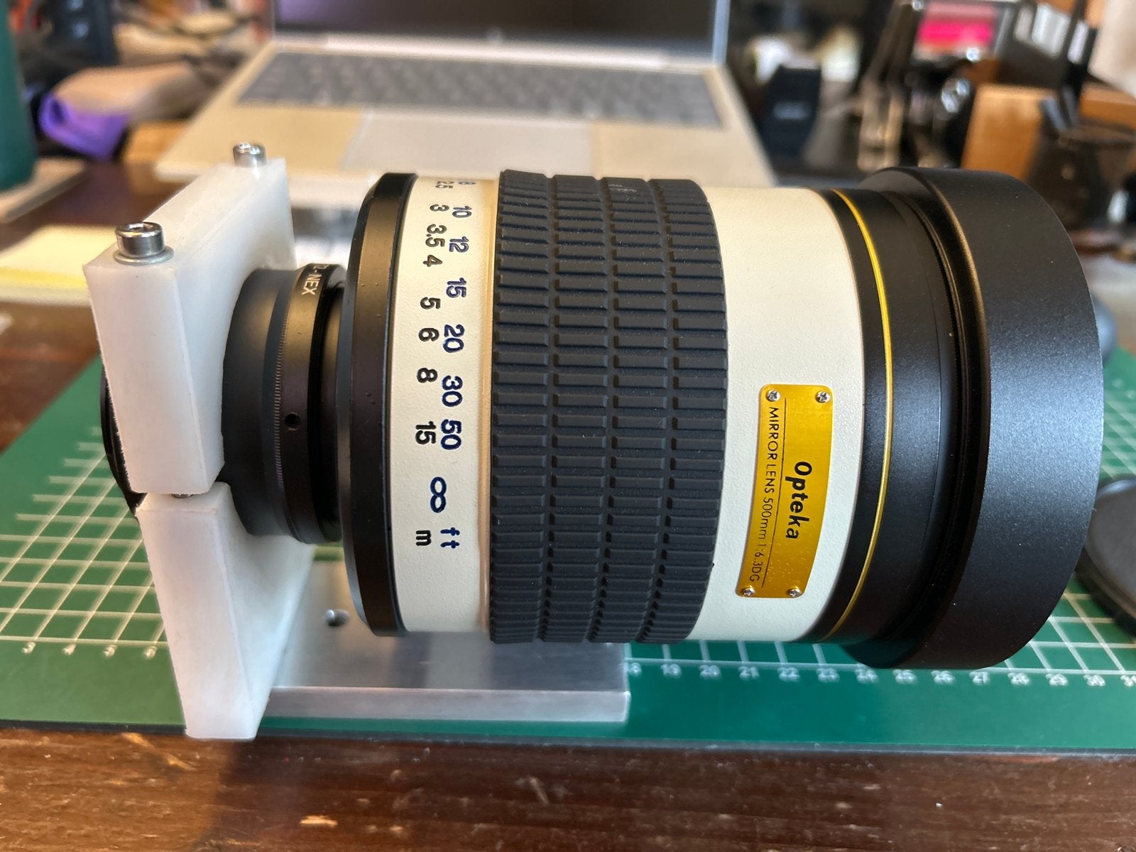 Opteka 500mm f/6.3 spiegel telelens met T2-NEX mount, Ophalen, Gebruikt, Telelens, Handmatige focus