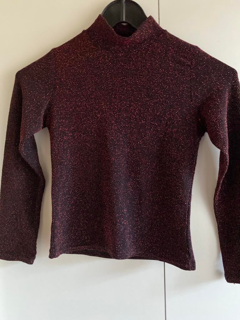 Feestelijk truitje van lurex garen maat 128, Ophalen of Verzenden, Zo goed als nieuw, Meisje, Trui of Vest