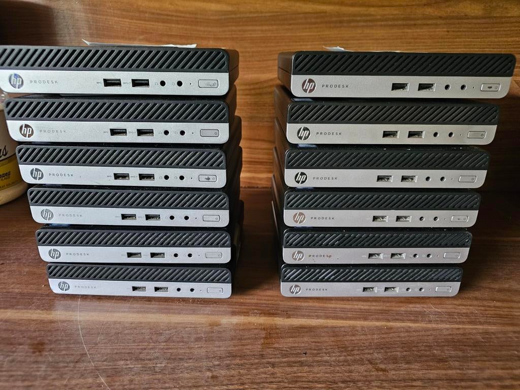 10x MiniPc HP PRODESK 400 G3 i5-7500 - 8gb - 256 gb, Computers en Software, Desktop Pc's, 256 GB, 8 GB, Hewlett Packard (HP), Refurbished
