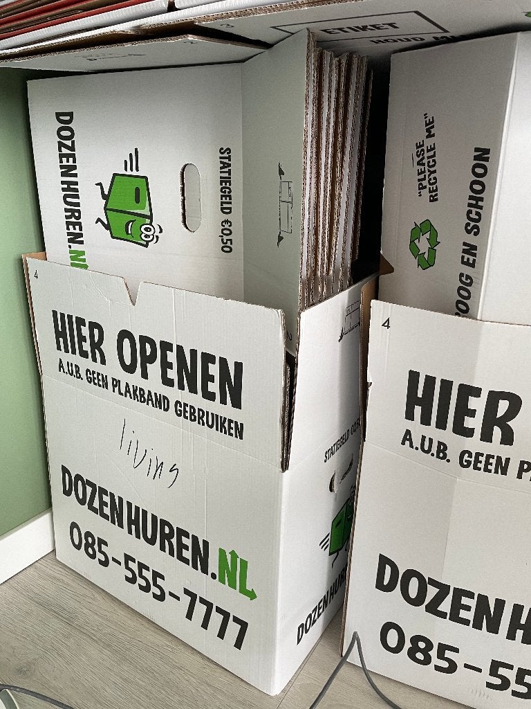 Verhuisdozen 30 st GERESERVEERD, Ophalen, 40 tot 60 cm, Opvouwbaar, 50 tot 75 cm
