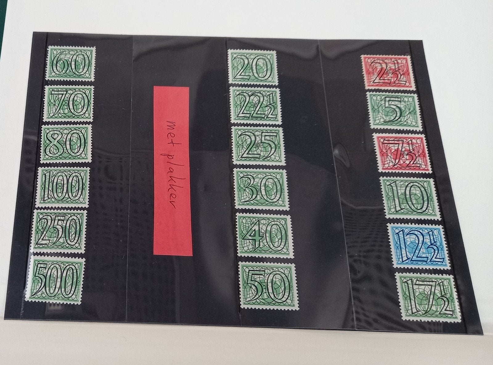 Prachtige Traliezegels serie 1940 PF en serie met plakker, Ophalen of Verzenden, T/m 1940, Postfris
