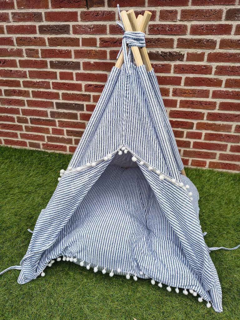 Schattige tipi tent voor hond/kat – inclusief kussen, Ophalen of Verzenden, Zo goed als nieuw