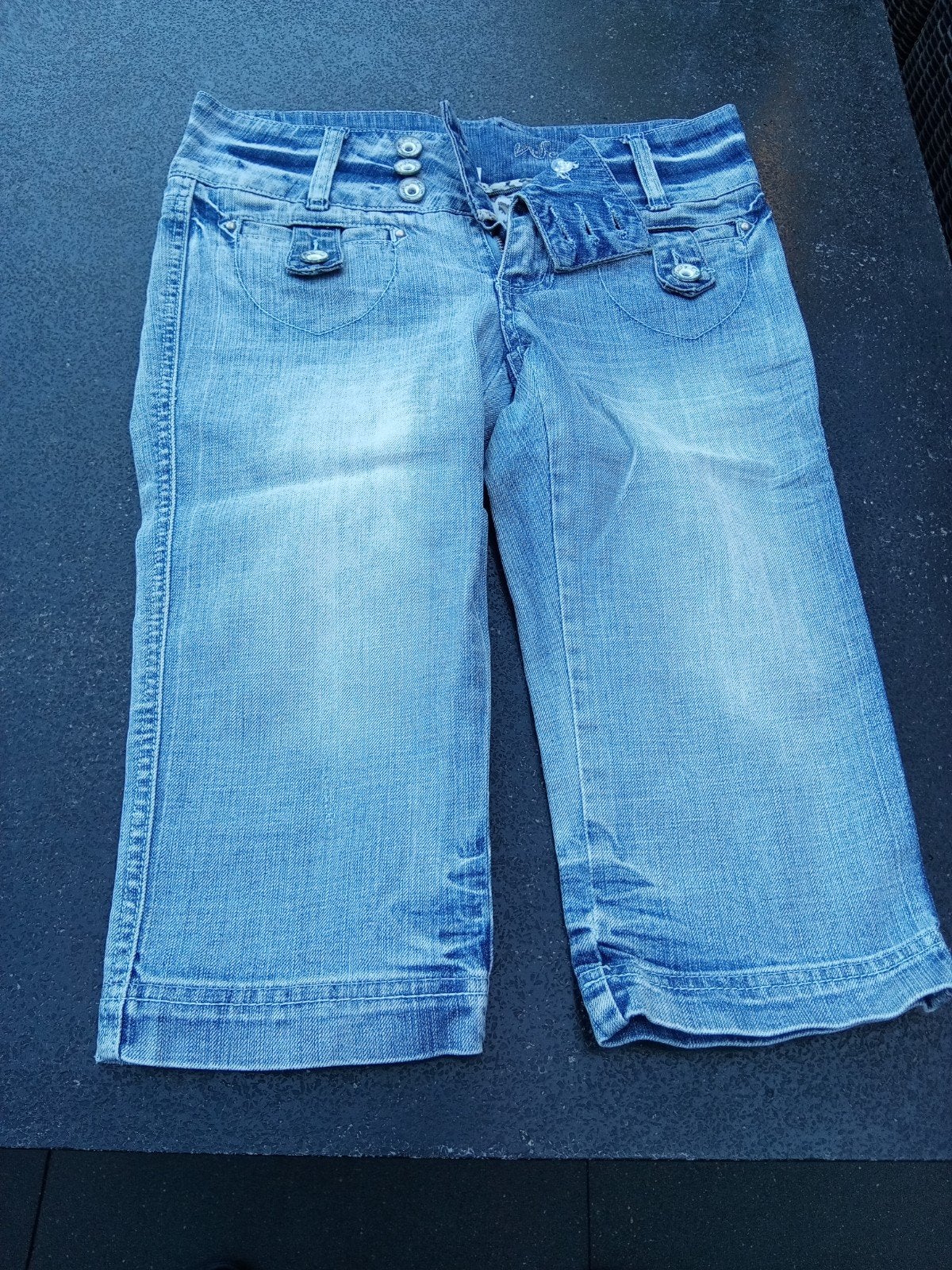 Dames jeans Capri maat S., Ophalen of Verzenden, Zo goed als nieuw, Blauw, W30 - W32 (confectie 38/40)