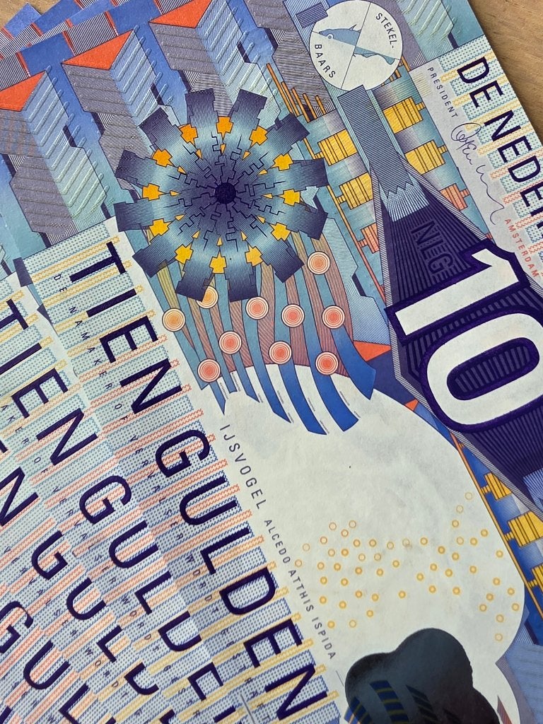 13x 10 gulden IJsvogel 1997 – UNC, opvolgende serienrs, Ophalen of Verzenden, 10 gulden, Setje