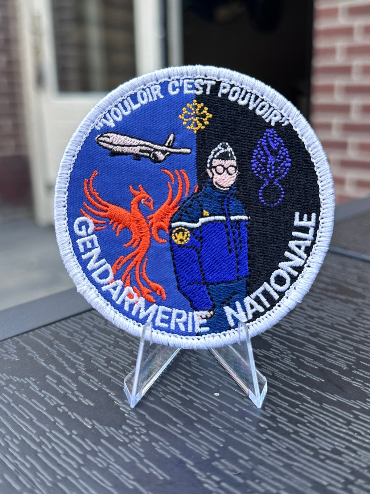 Gendarmerie Nationale Feniks Patch Vouloir c’est Pouvoir, Verzamelen, Ophalen of Verzenden, Overige soorten, Overige gebieden