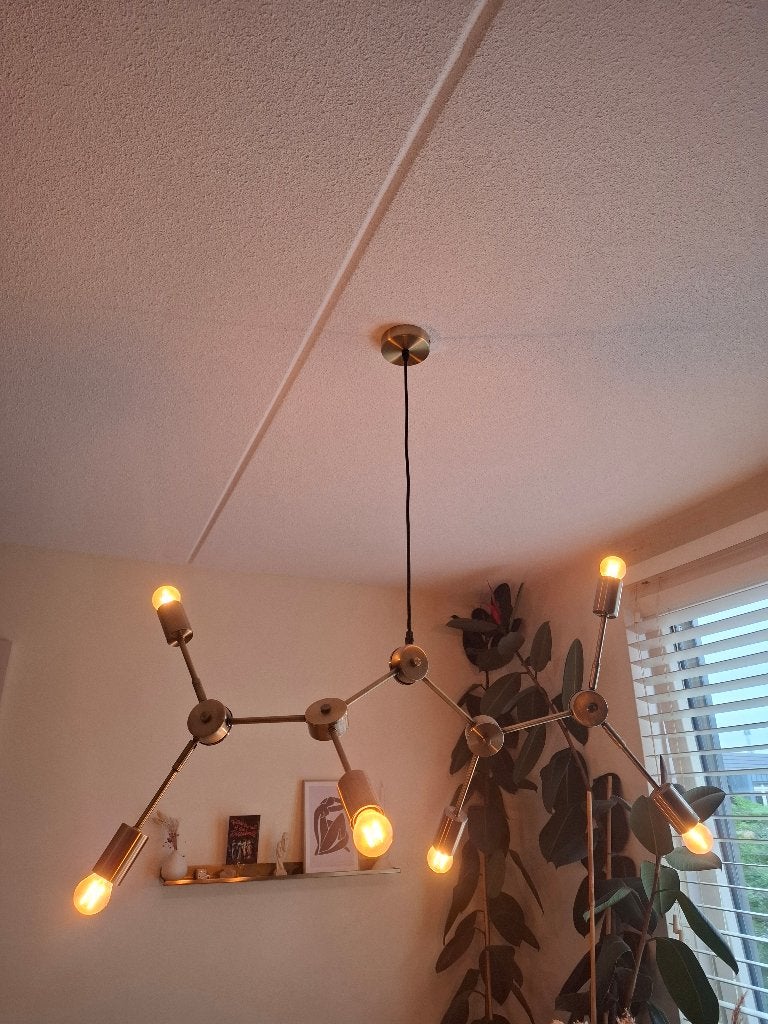 Hanglamp incl. lichtbronnen z.g.a.n., Ophalen, Zo goed als nieuw, Overige materialen, E14 (klein)