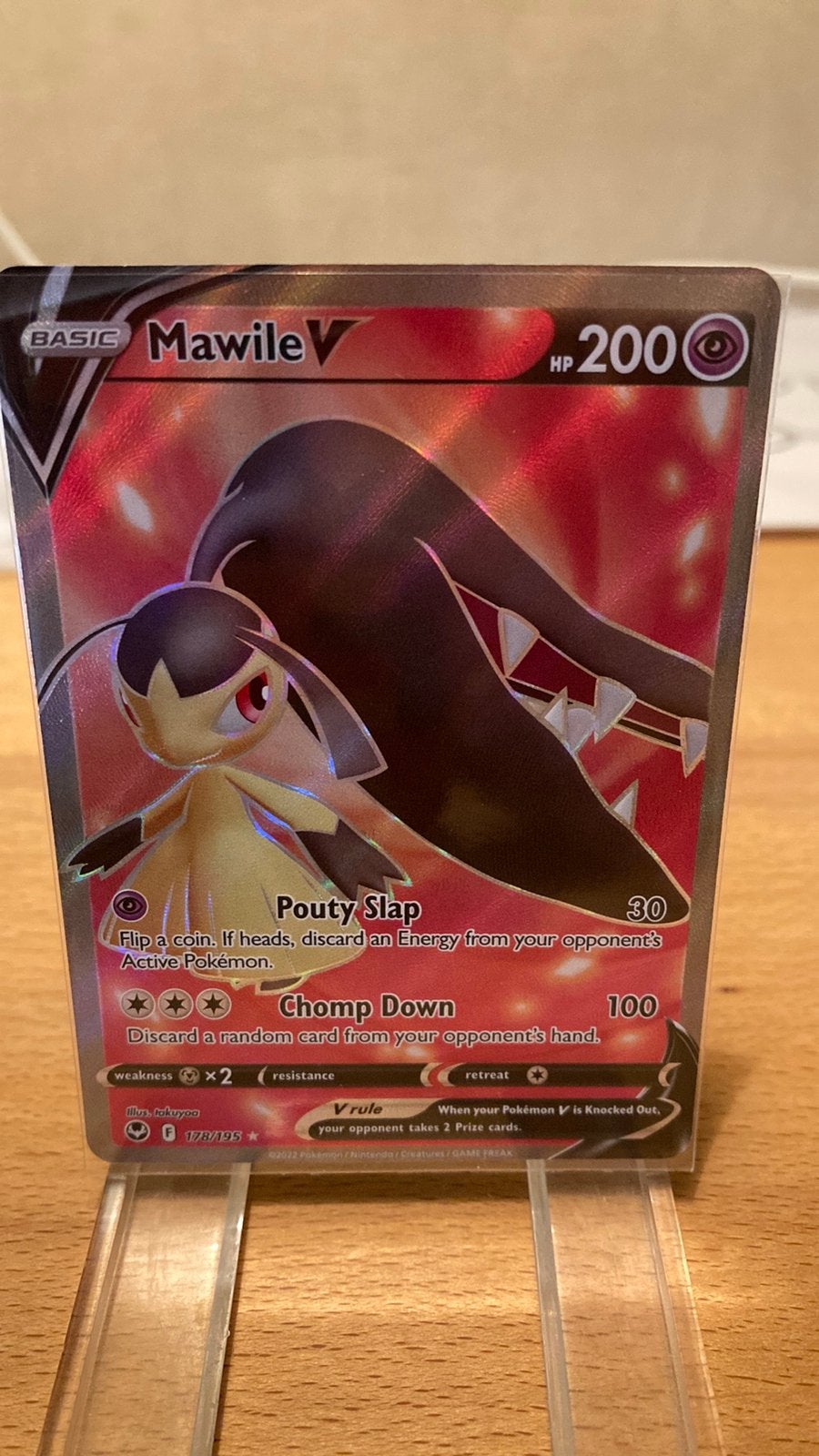 Pokemon Mawile V Star full art 178/195 Silver Tempest 5,00, Ophalen of Verzenden, Zo goed als nieuw