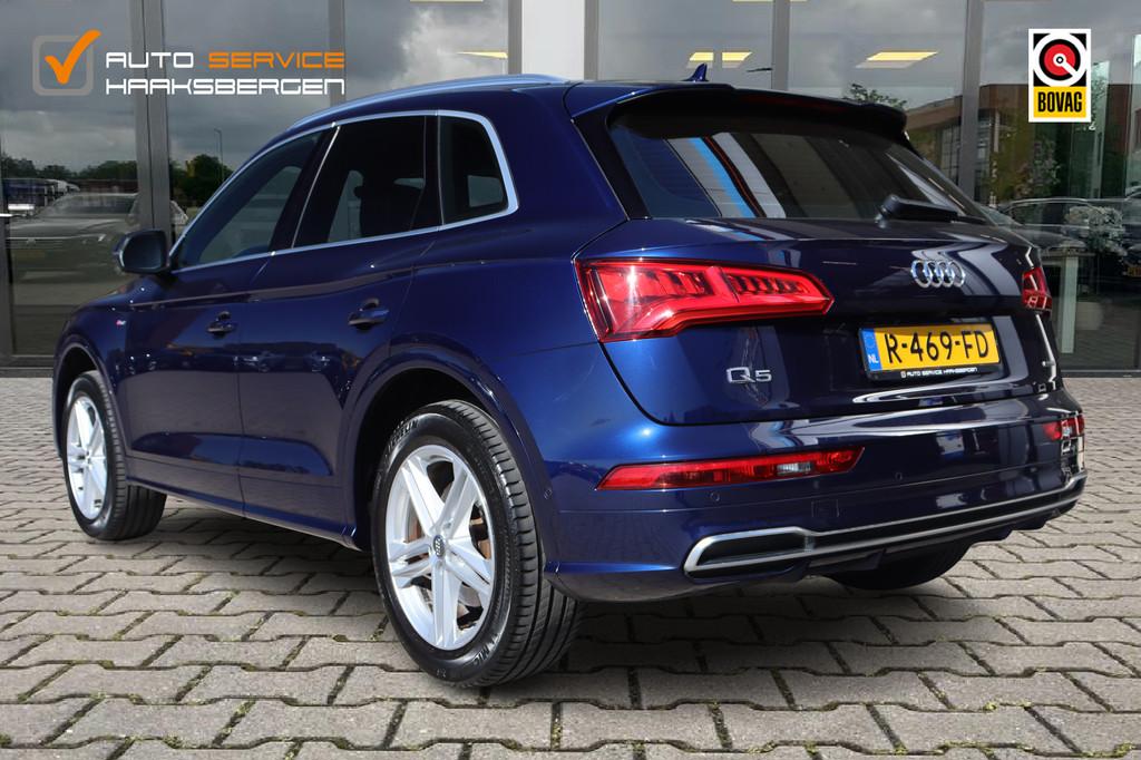 Audi Q5 2.0 TFSI Quattro S-Line | Trekhaak | 360 Camera | AC, Auto's, Audi, Automaat, Gebruikt, 4 cilinders, Blauw