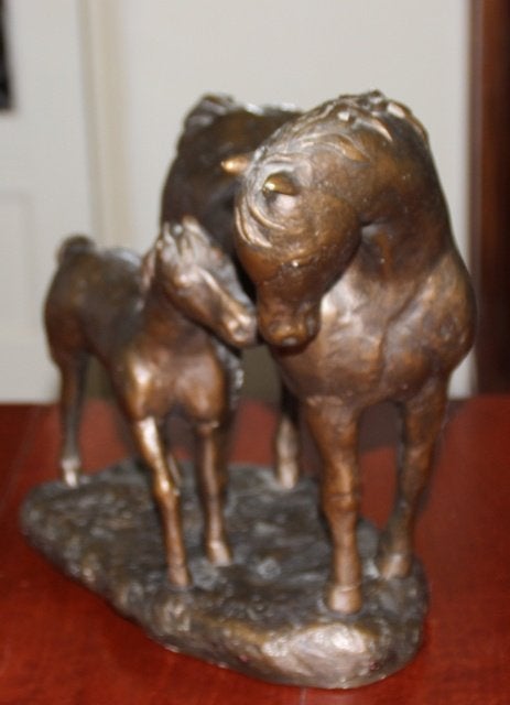 Prachtige beeld paard met veulen van Austin Prod. Inc. 1973, Ophalen of Verzenden, Zo goed als nieuw, Dier