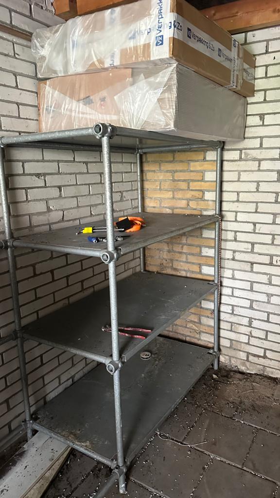 2x steigerbuis stelling, Ophalen, Gebruikt