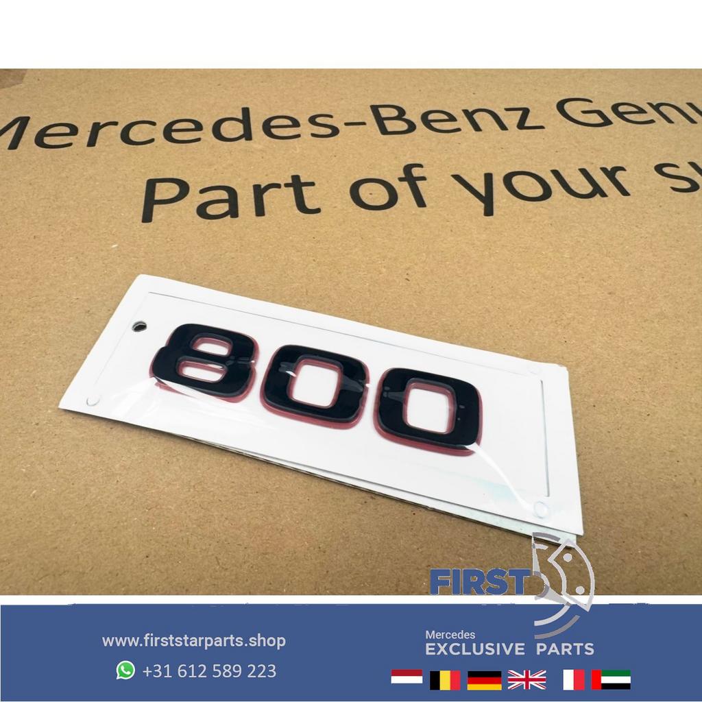 BRABUS 800 ROCKET STICKER LETTERS ZWART / ROOD LOGO ACHTERKL, Gebruikt, -, Ophalen of Verzenden, Achter