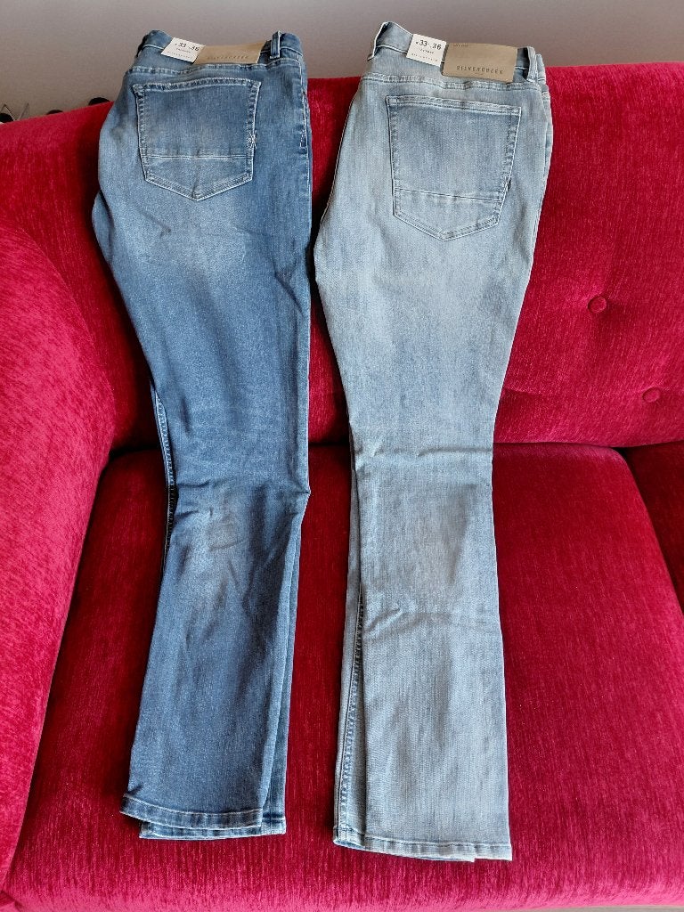 Spijkerbroek, Ophalen, Blauw, Overige jeansmaten, Nieuw