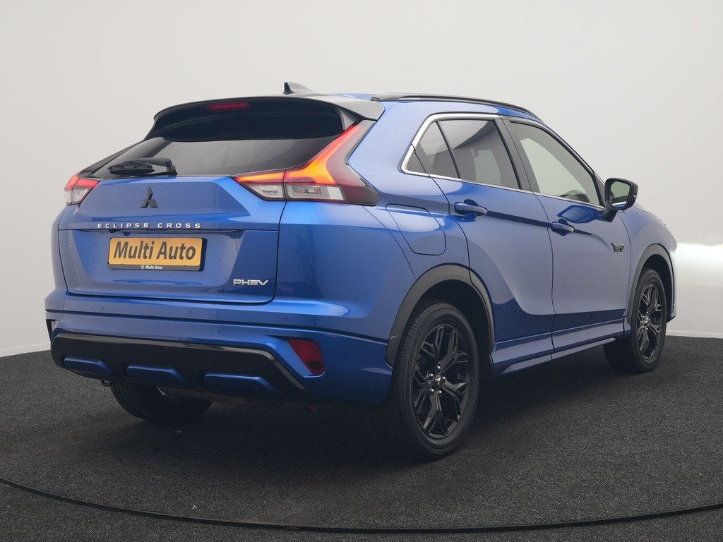 Mitsubishi Eclipse Cross 2.4 Black Edition PHEV 177pk Dealer, Auto's, Mitsubishi, Automaat, Zwart, 4 cilinders, Blauw