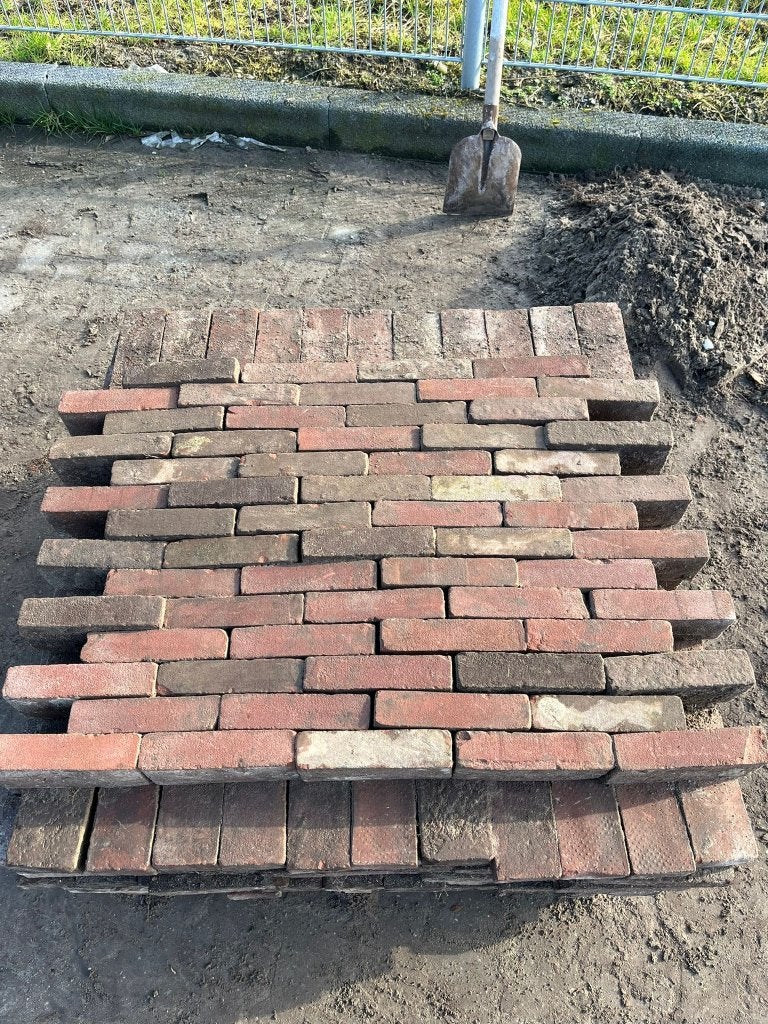 Gebakken waalformaat 20x5x8,5 RoodZwart (Gebruikt) - J&W 143, Tuin en Terras, Tegels en Klinkers, Ophalen, Overige materialen