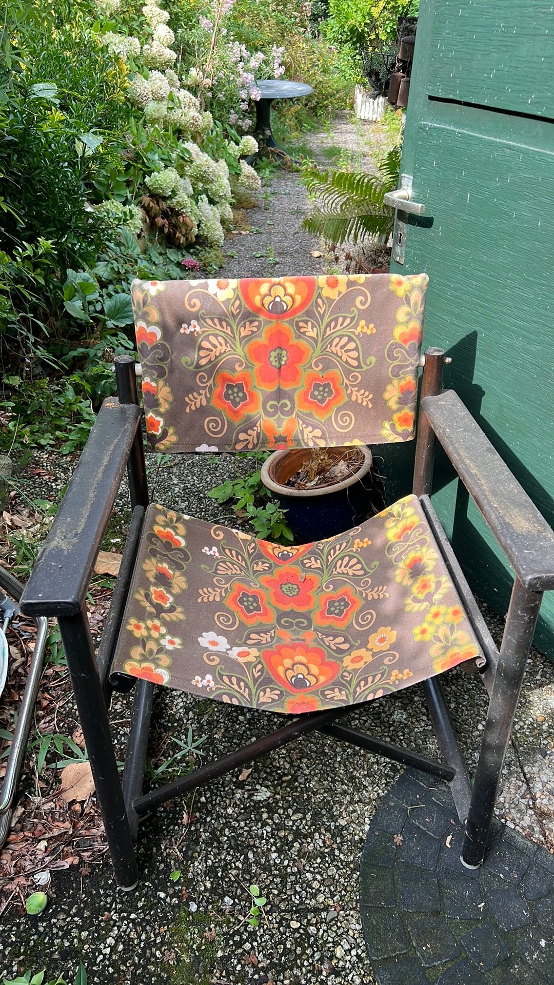 Vintage tuinstoel helemaal heel en sterk, Ophalen, Gebruikt, Hout, Inklapbaar