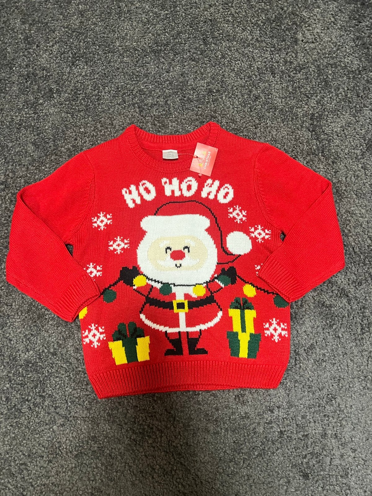NIEUW, leuke Rode Gebreide Kersttrui van Kids, maat 104, Ophalen of Verzenden, Nieuw, Jongen, Trui of Vest