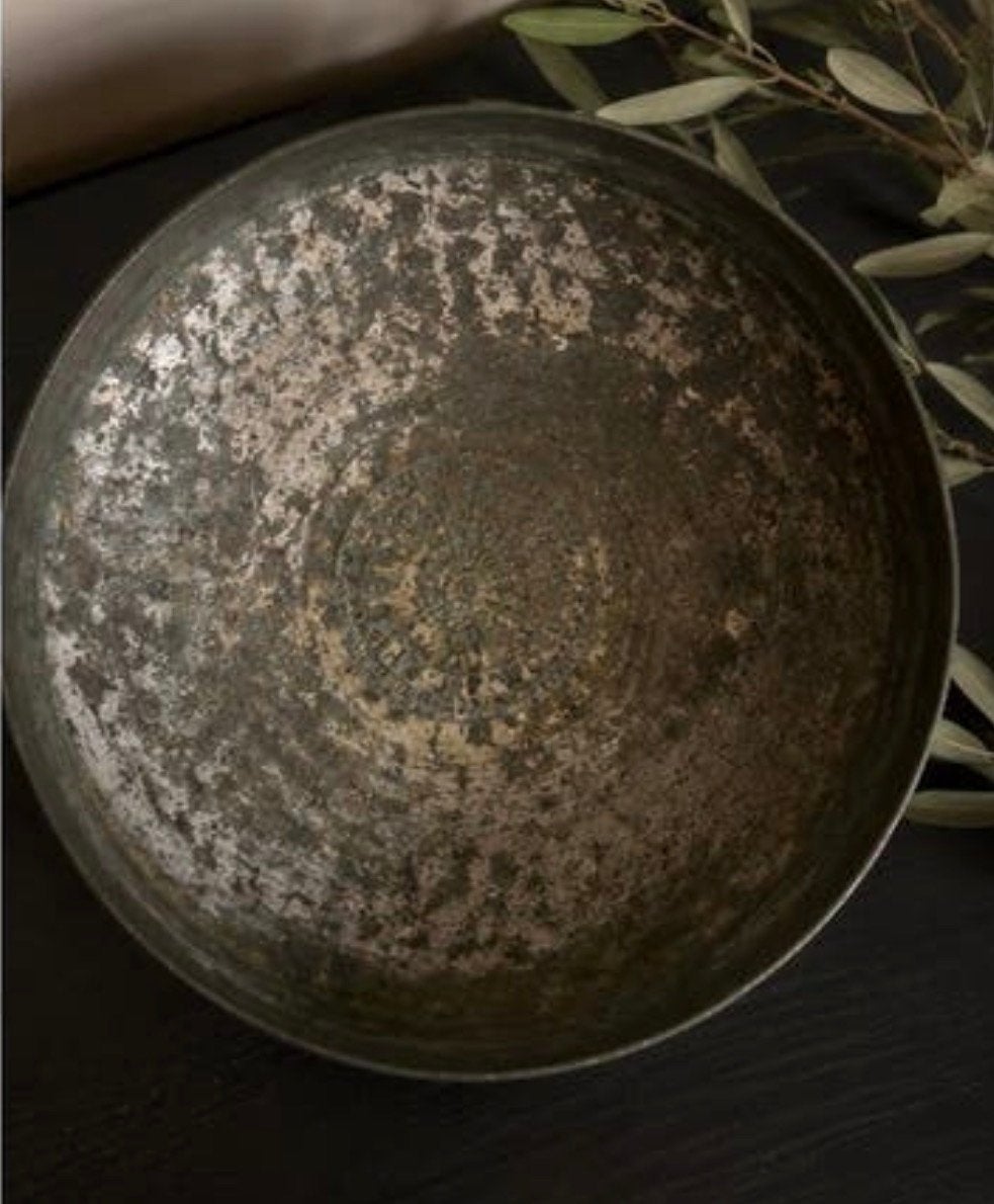 Metalen schaal, Ø 20 cm, hoogte 8 cm, Ophalen of Verzenden