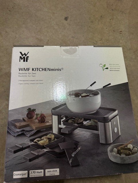 WMF KITCHENminis Gourmet/ Raclette voor 2, Ophalen, Zo goed als nieuw, Minder dan 4 personen