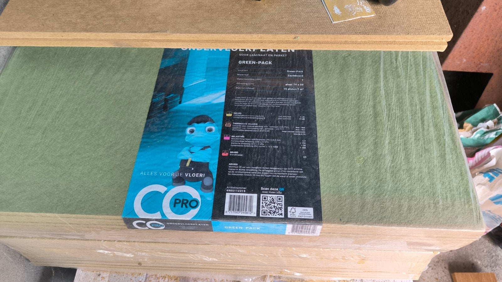 Ondervloer platen voor laminaat en parket - Green-Pack, Overige typen, Nieuw, Minder dan 50 cm, 5 tot 10 m²