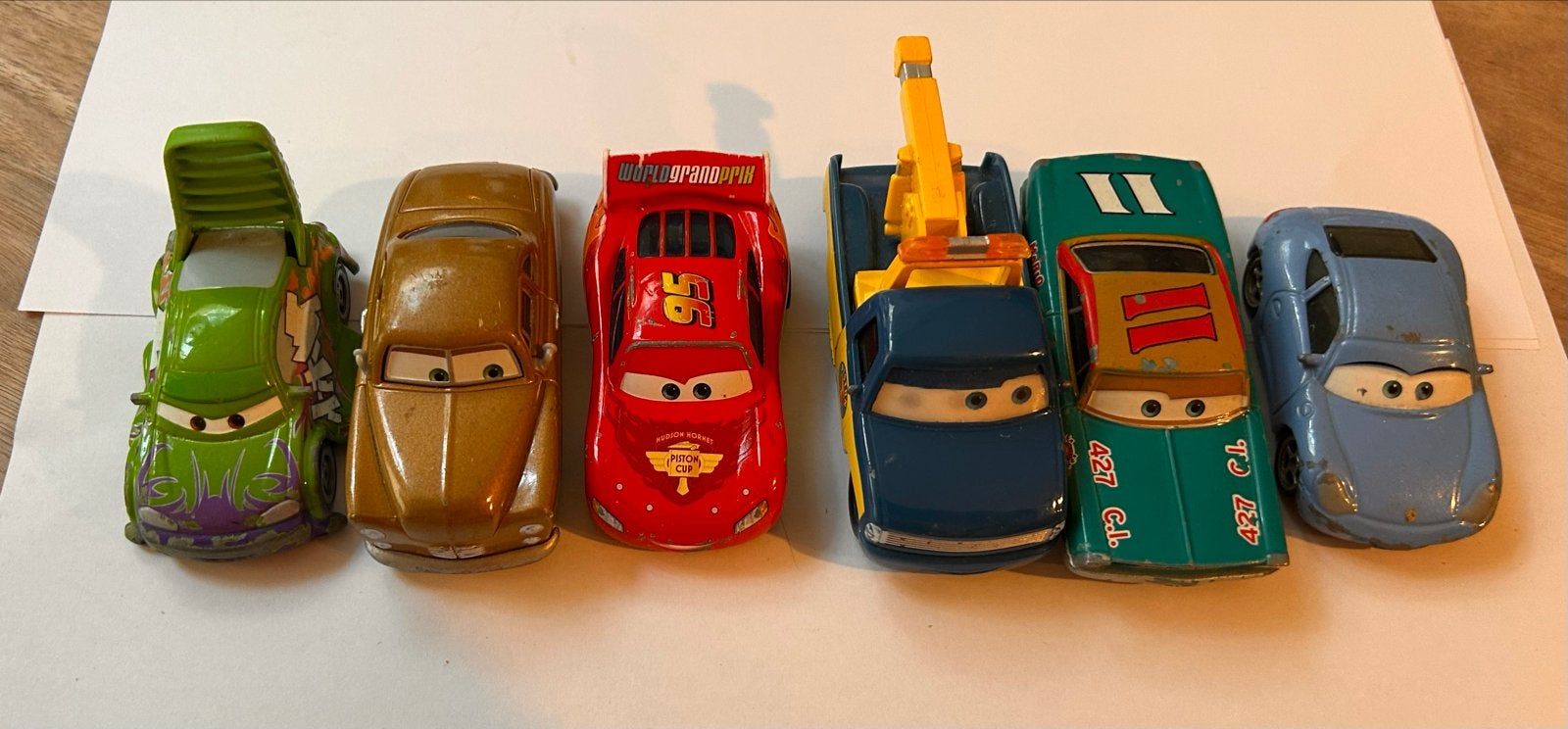 Disney Pixar Cars Speelgoedauto's - Set van 6, Kinderen en Baby's, Speelgoed | Speelgoedvoertuigen, Ophalen of Verzenden, Gebruikt