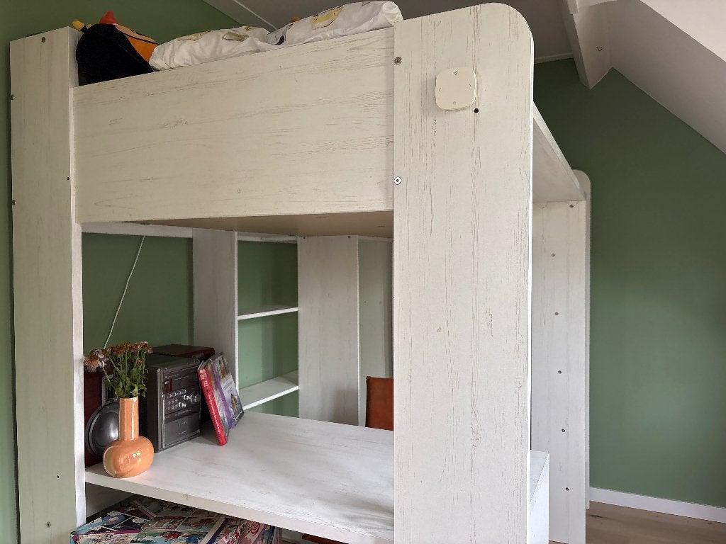 Hoogslaper met bureau en kast ineen, Ophalen, Gebruikt, Hoogslaper, Eenpersoons