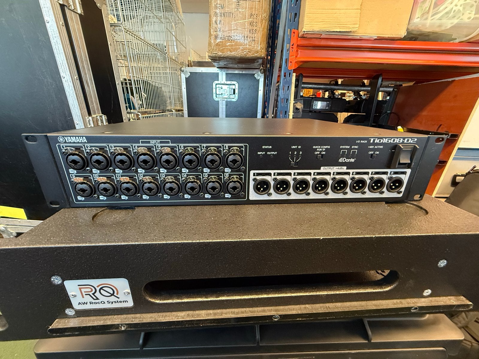Yamaha Tio1608-D2 Dante I/O Rack, Muziek en Instrumenten, Mengpanelen, Ophalen of Verzenden, Gebruikt, 10 tot 20 kanalen, Microfooningang
