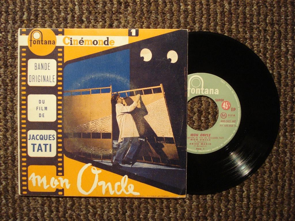Jacques Tati 7" Vinyl EP: ‘Mon oncle OST’ (Frankrijk) 1978, Cd's en Dvd's, Ophalen of Verzenden, Gebruikt, Filmmuziek en Soundtracks