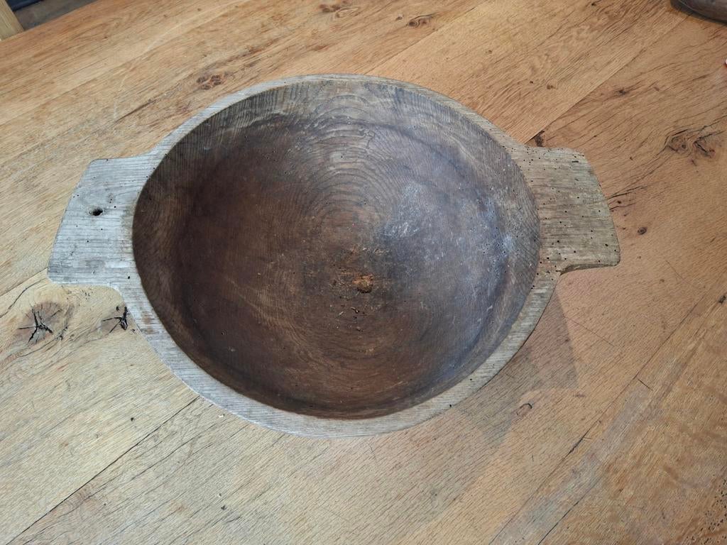 Antieke houten schaal met handvatten, Antiek en Kunst, Ophalen of Verzenden