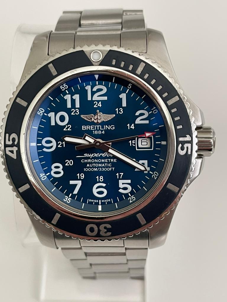 Breitling Superocean II 44 Automatic, Sieraden, Tassen en Uiterlijk, Horloges | Heren, Staal, Gebruikt, Staal, Breitling