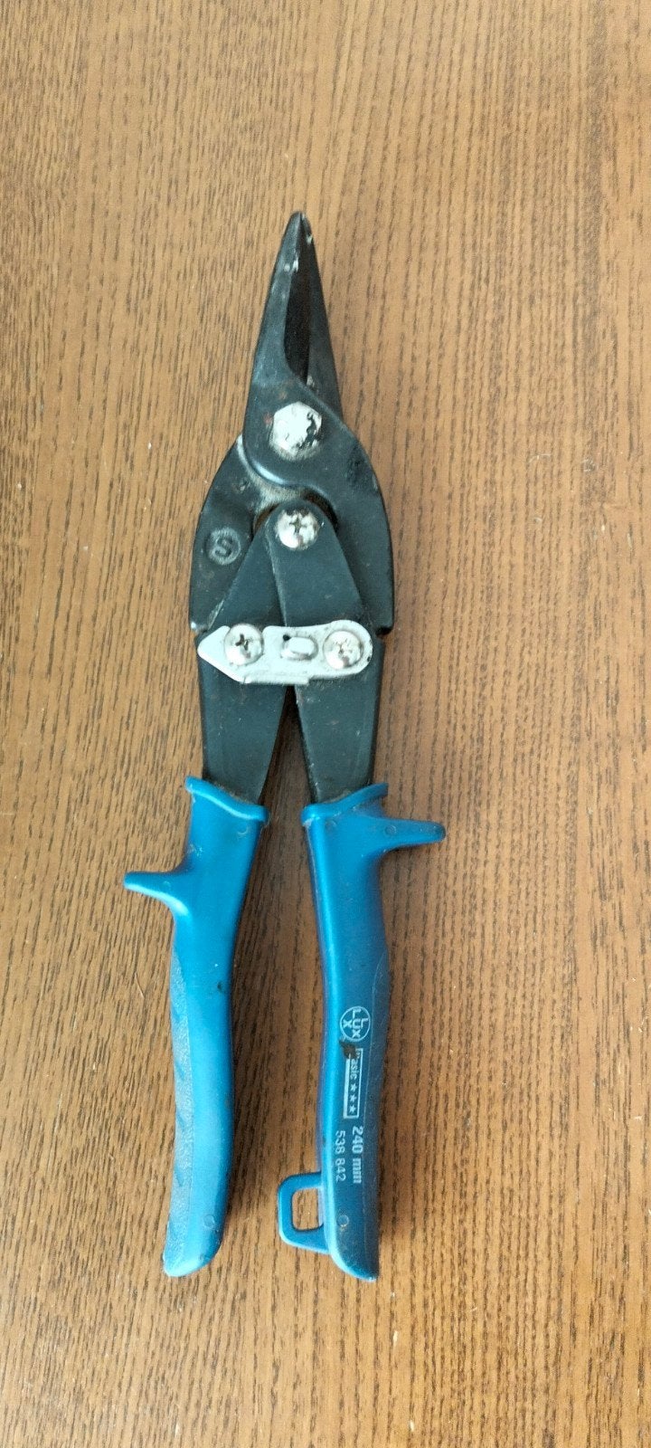 Blikschaar 240 mm - Gebruikt maar functioneel t.e.a.b, Ophalen of Verzenden, Gebruikt, Snijgereedschap, Overige merken