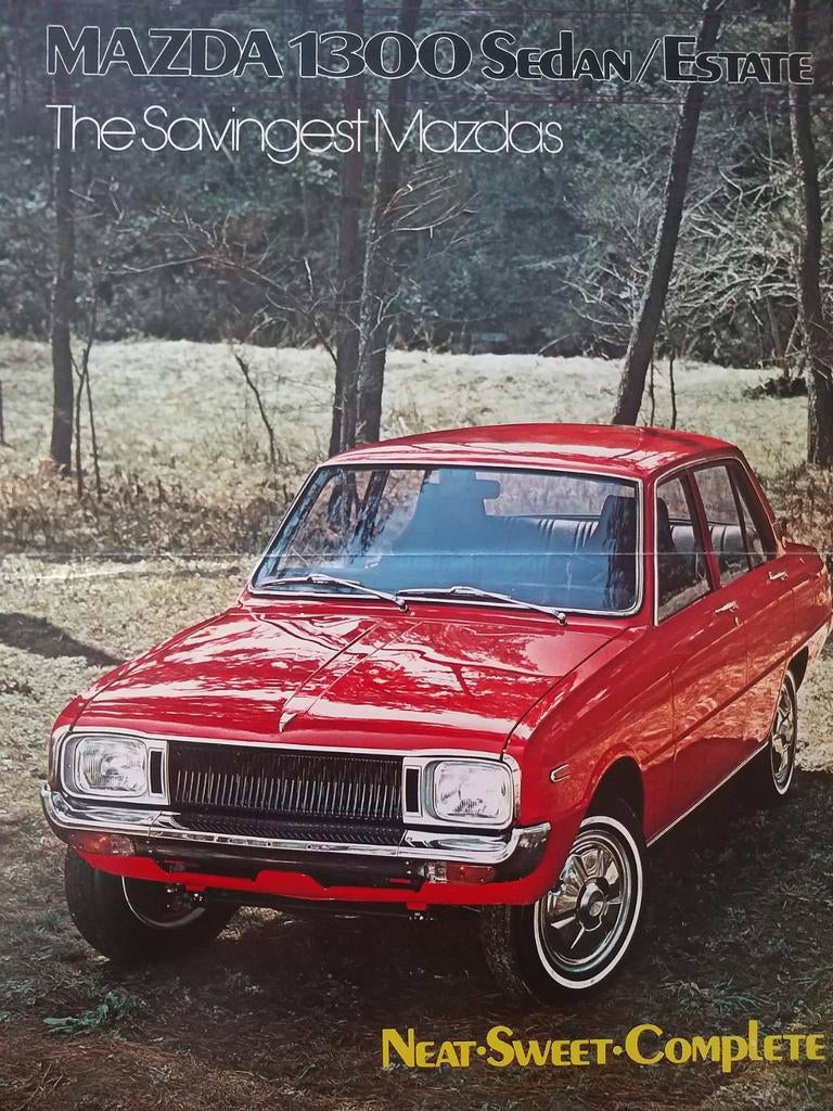 Vroeg jaren 70 Mazda 1300 folder 4 deurs Mazda stationcar, Ophalen of Verzenden, Zo goed als nieuw, Mazda