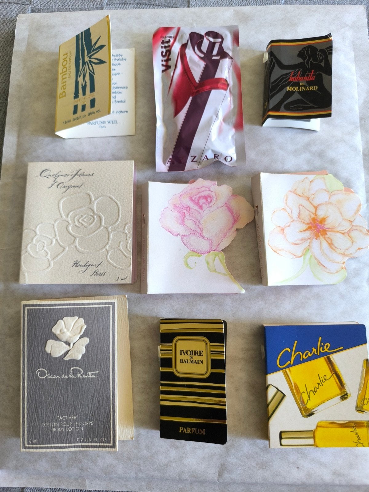 Vintage parfum samples - diverse merken, Ophalen of Verzenden, Gebruikt