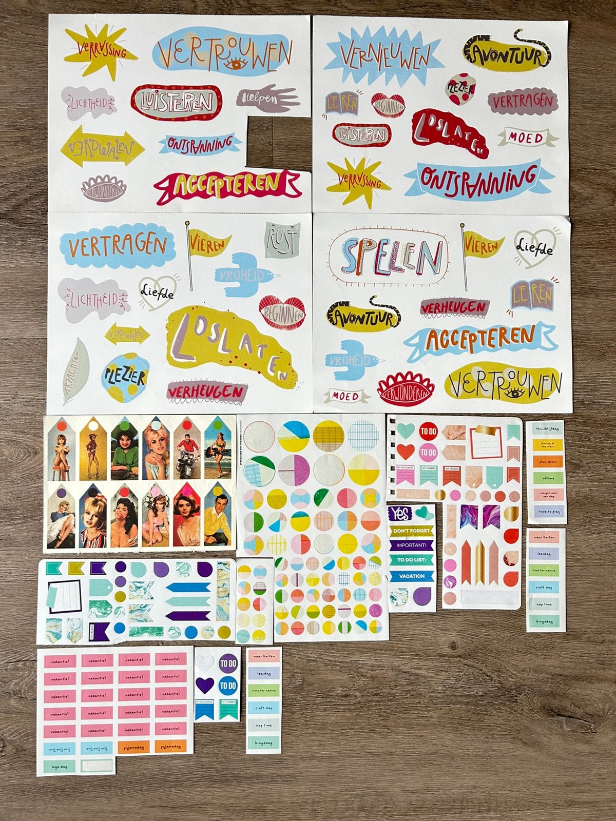 Scrapbook / journaling stickers & plaatjes., Ophalen of Verzenden, Zo goed als nieuw, Versiering of Embellishment