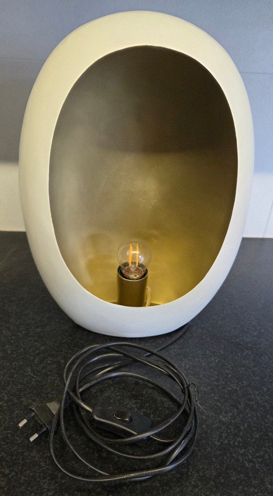 Grote ei windlicht op stroom met 2 kleine voor kaarsje, Ophalen of Verzenden