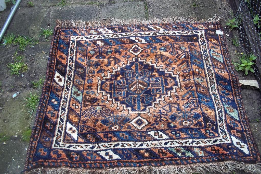 oud perzische kleed 100x87cm, Ophalen