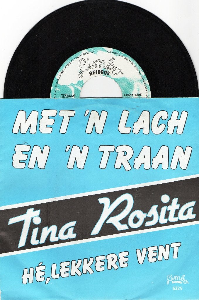 Tina Rosita – Met 'n Lach En 'n Traan, Cd's en Dvd's, Ophalen of Verzenden, Gebruikt, 7 inch, Levenslied of Smartlap