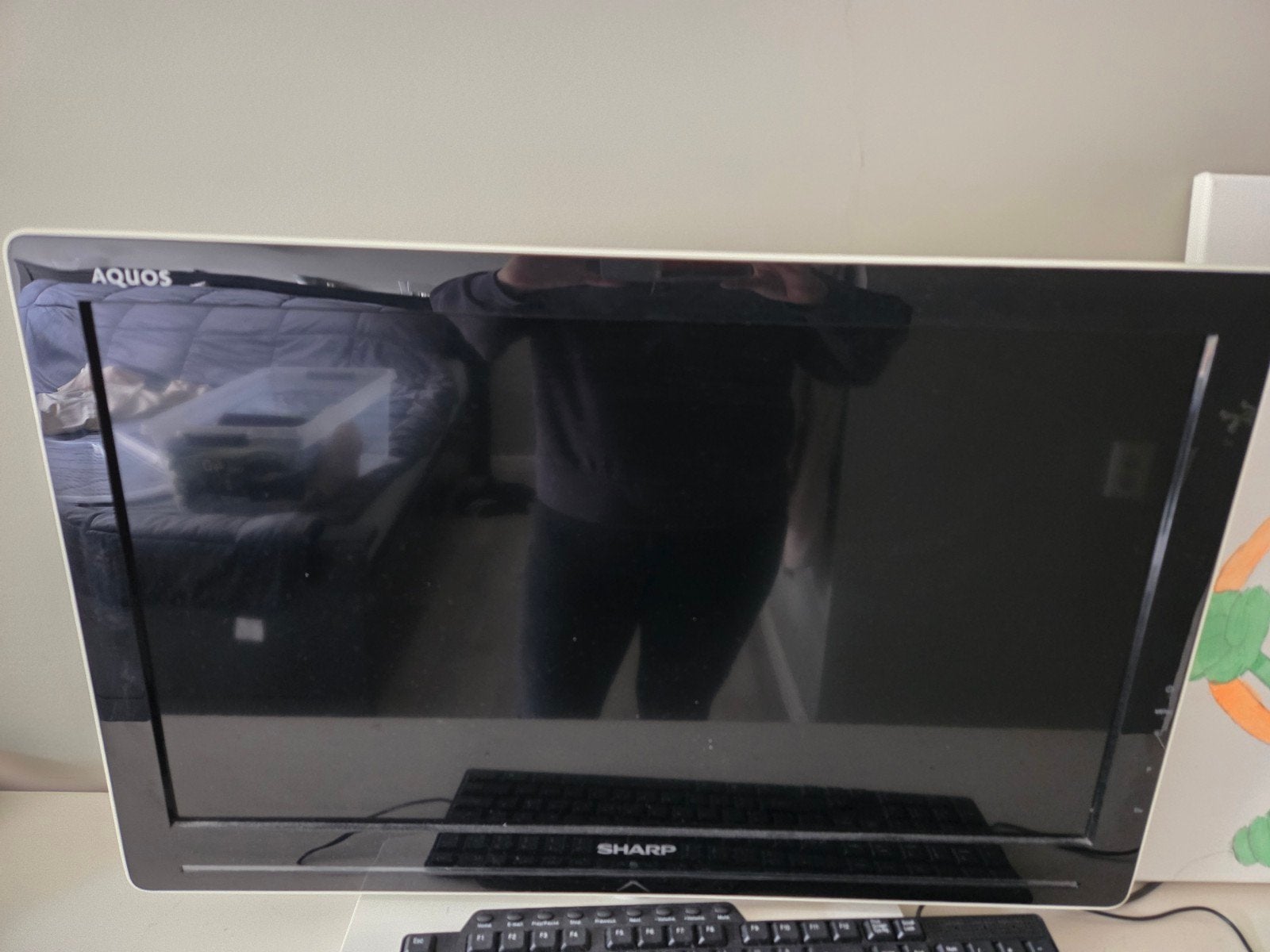 Sharp Aquos Monitor/TV - Wit, Goede Staat, Ophalen, Zo goed als nieuw, Sharp, 60 Hz of minder