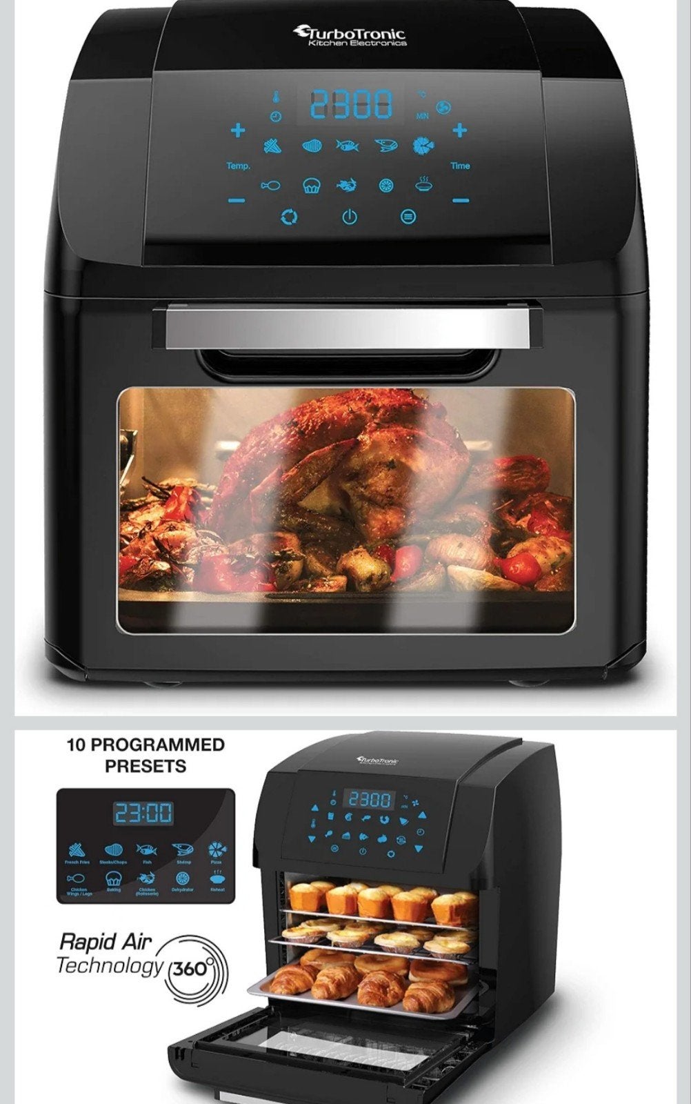TurboTronic Airfryer / Heteluchtoven - ZGAN, Witgoed en Apparatuur, Airfryers, Ophalen of Verzenden