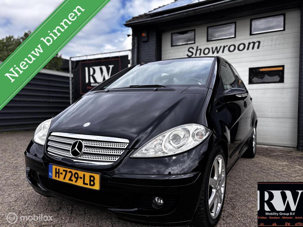 Mercedes A-klasse 200 Turbo Avantgarde *193PK*, Auto's, Voorwielaandrijving, Gebruikt, Zwart, Bedrijf