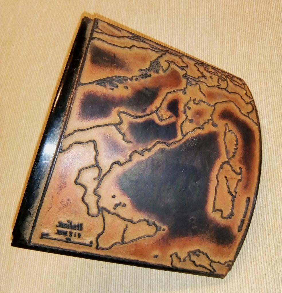 6 school - aardrijkskunde stempels ca. 1940, Antiek en Kunst, Ophalen of Verzenden