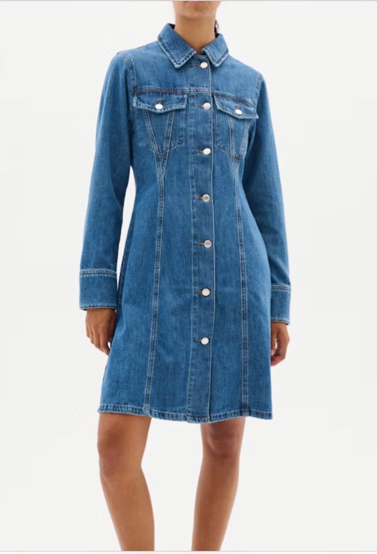 InWear denim jurk / spijkerjurk maar 34 NIEUW, Kleding | Dames, Jurken, Blauw, Nieuw, Ophalen of Verzenden, Maat 34 (XS) of kleiner